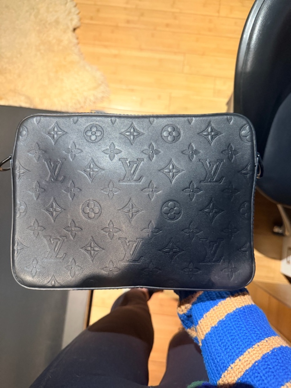 Louis Vuitton Black Duo Messenger Bag with Strap and Coin Pouch - Picture 10 of 11